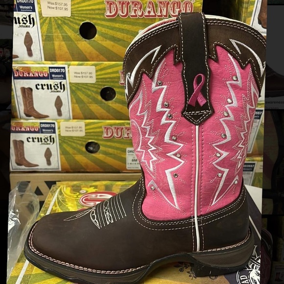 Durango pink breast cancer awareness boots - Picture 4 of 5